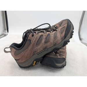 Merrell Hiking Shoes Mens Size 9.5 Brown Suede Vibram Outdoor Trail J036769